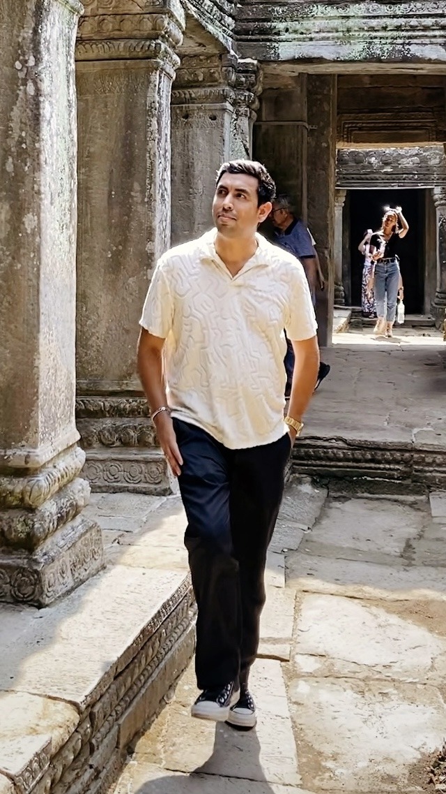 Andrew Rios at Angkor Wat in Siem Reap, Cambodia